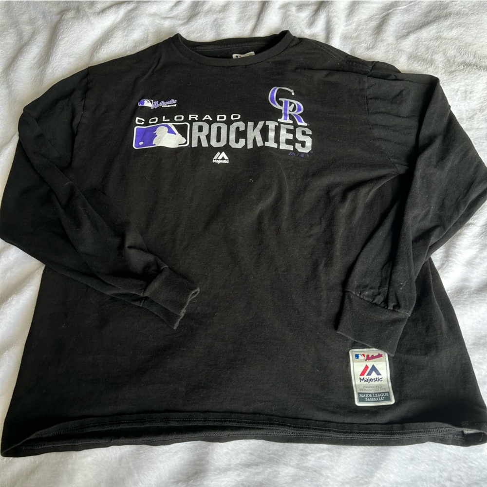 Colorado Rockies long sleeve baseball shirt